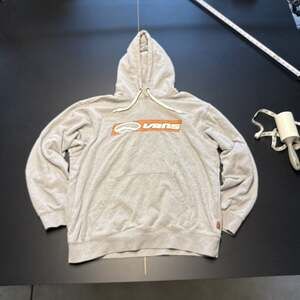 Vintage Vans Skateboard Big Logo Embroidered Grey Pullover Hoodie